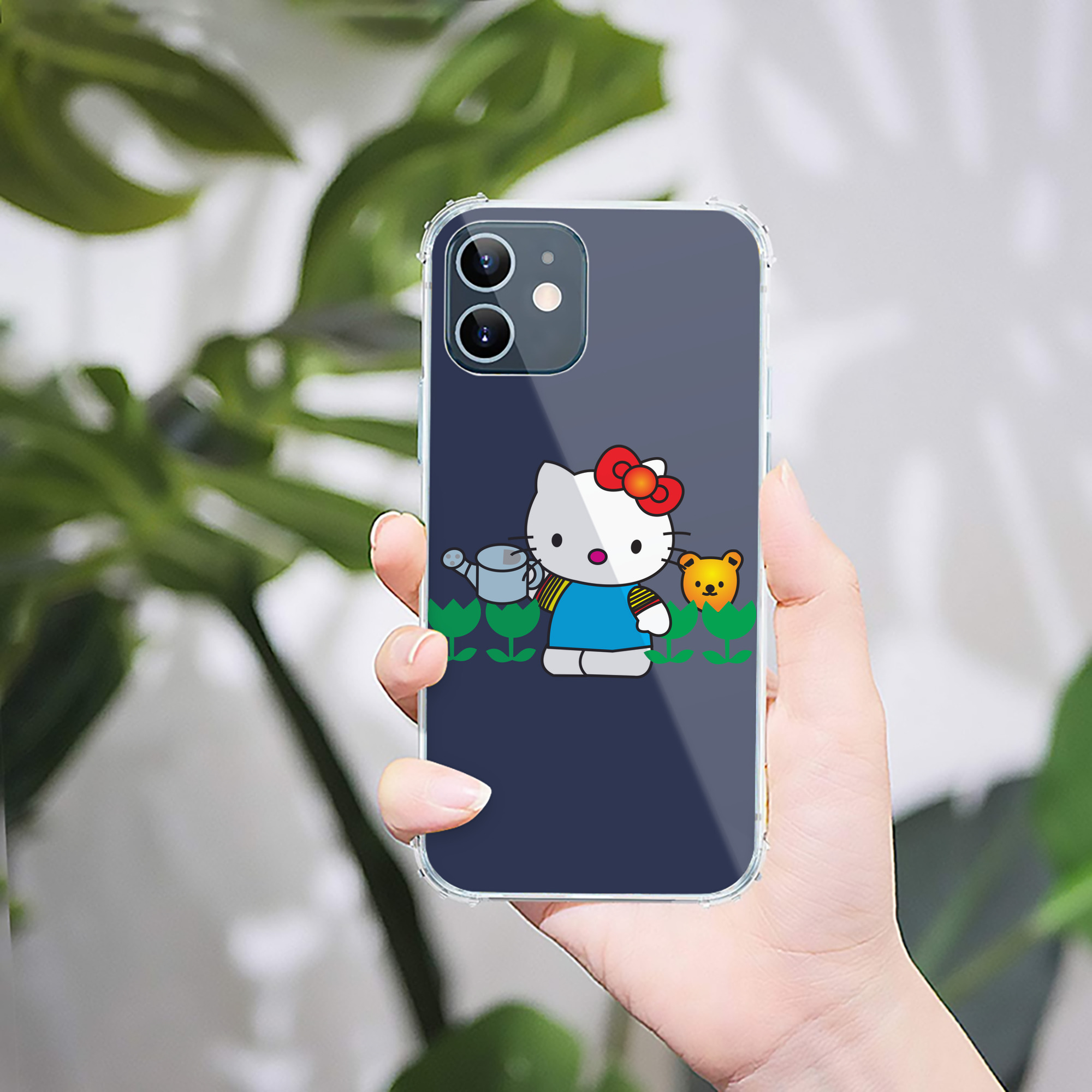 （画像用） Hello Kitty ハローキティ 【iPhone 12シリーズ対応】透明スマホケース（クリアソフトケース）